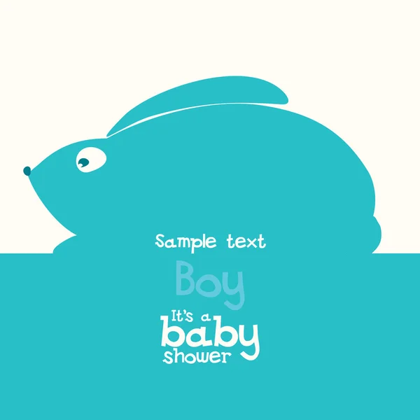 Baby boy arrival card — Stock Vector