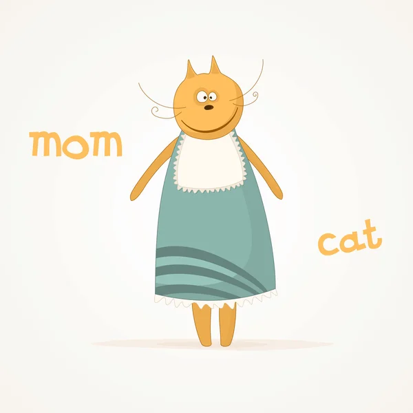 Maman chat — Image vectorielle