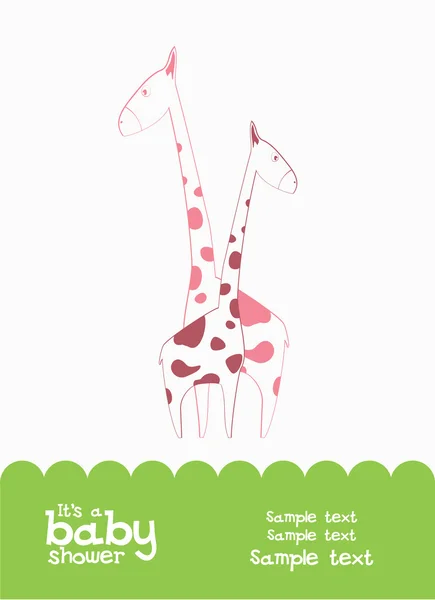 Cute card with giraffe. — Stock Vector