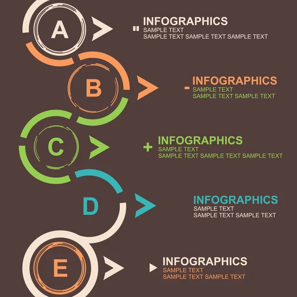 Modern Daire bilgi grafik şablonu için iş tasarımı.