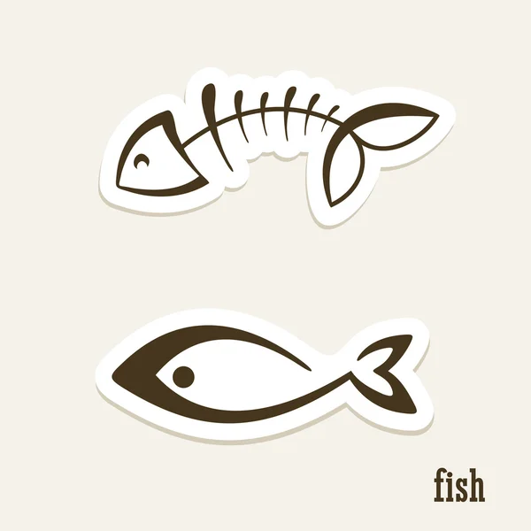 Icônes de poisson — Image vectorielle