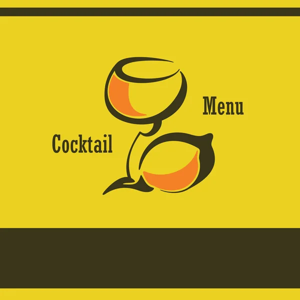 Modelo de Design de Cartão de Menu Cocktail . — Vetor de Stock