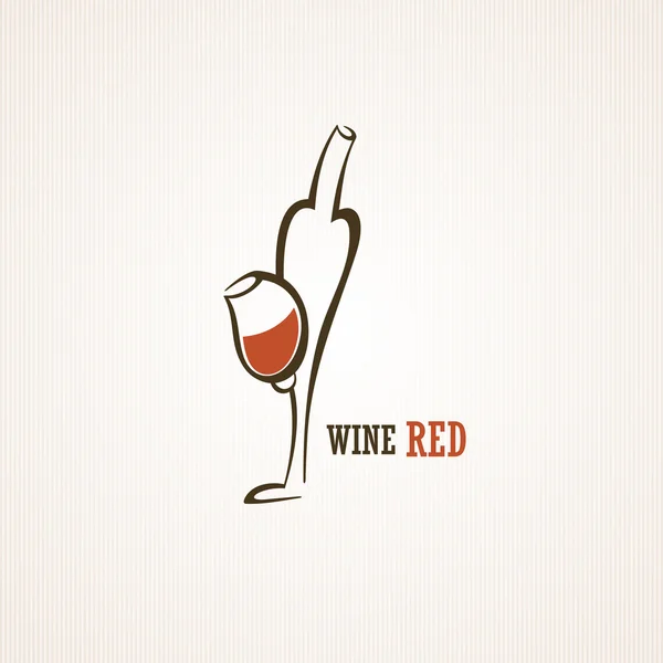 Bouteille de vin rouge et verre . — Image vectorielle