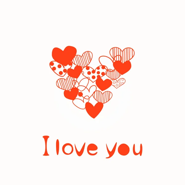 Coeurs d'amour rouge — Image vectorielle