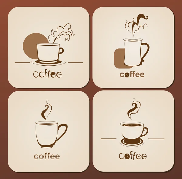 Señal de café, taza de café — Vector de stock