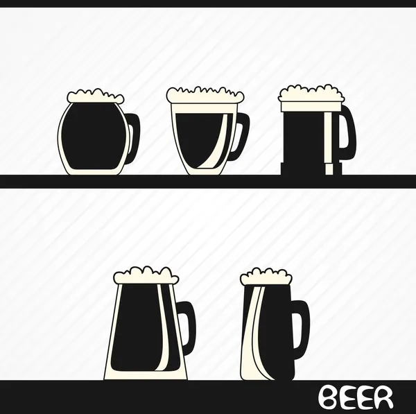Bier pictogram, — Stockvector