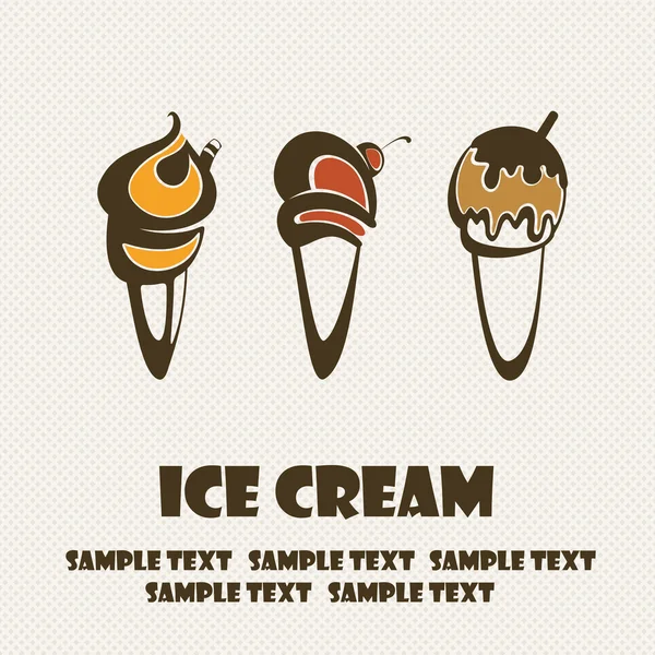 Ice cream set — Stock Vector