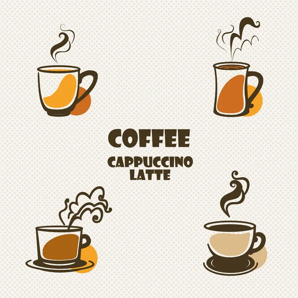 Koffie set. — Stockvector