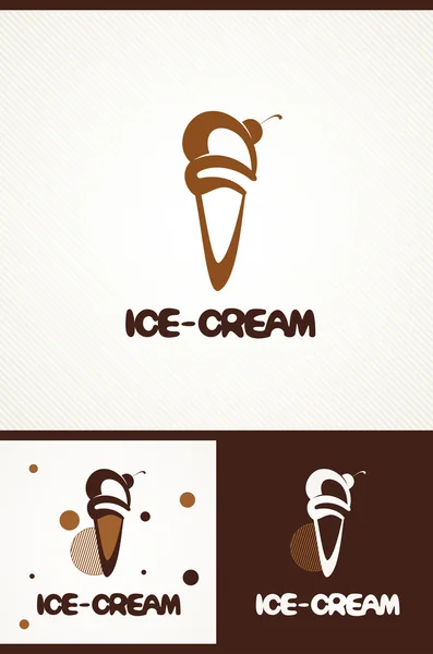 Conjunto de iconos de helado. Ilustración vectorial. — Archivo Imágenes Vectoriales