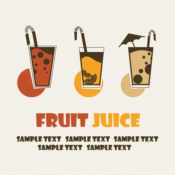 Cocktail Drink Fruit Juice — Stock Vector