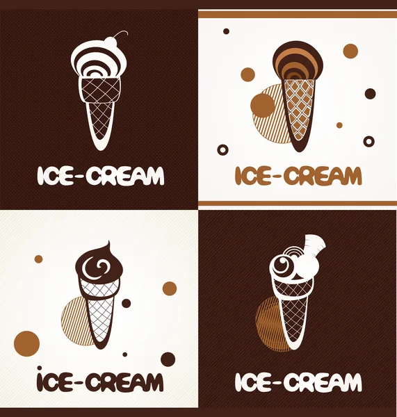 Ice cream set — Stock Vector