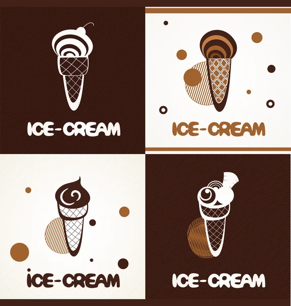 Set de helados — Vector de stock