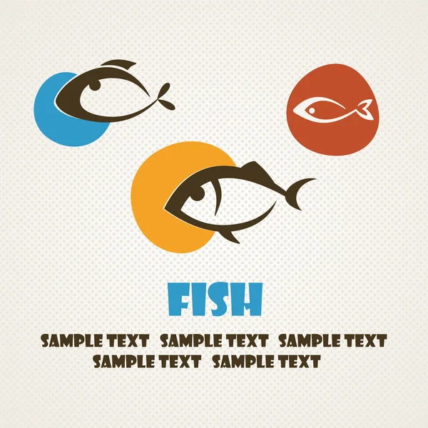 Fish Icons — Stock Vector