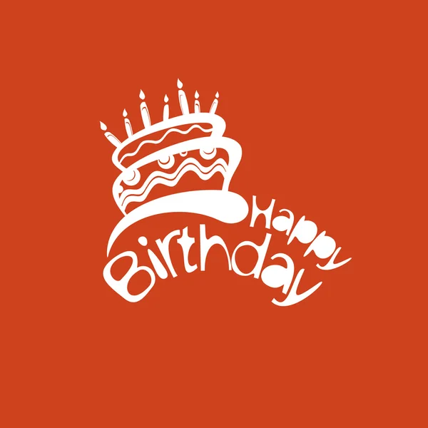 Pastel - Feliz cumpleaños — Archivo Imágenes Vectoriales