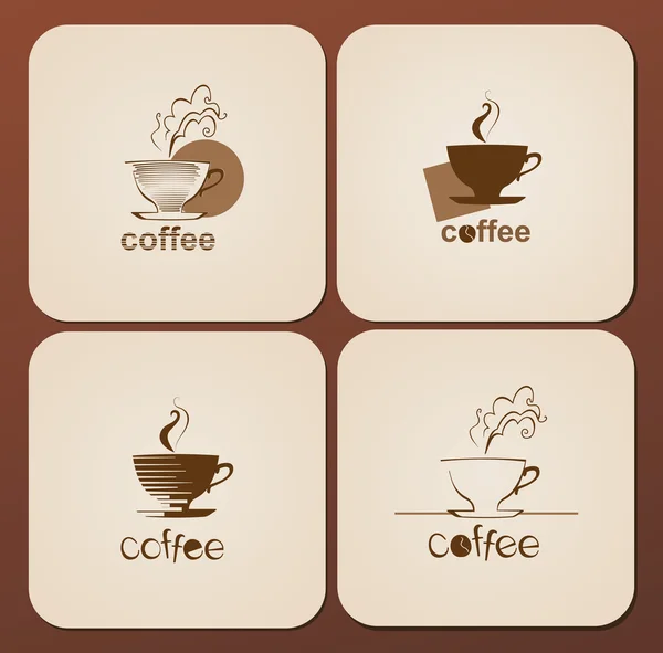 Puchar znak, kawa kawiarnia — Wektor stockowy