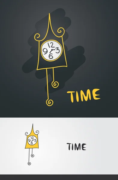 Ilustración con relojes — Vector de stock