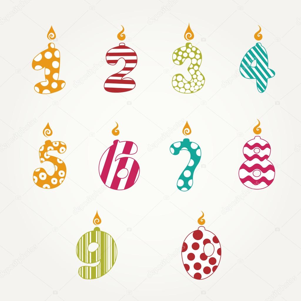 Birthday number candle set Stock Vector Image by ©nnfotograf 23867293