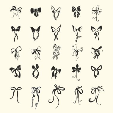 Set of bow clipart