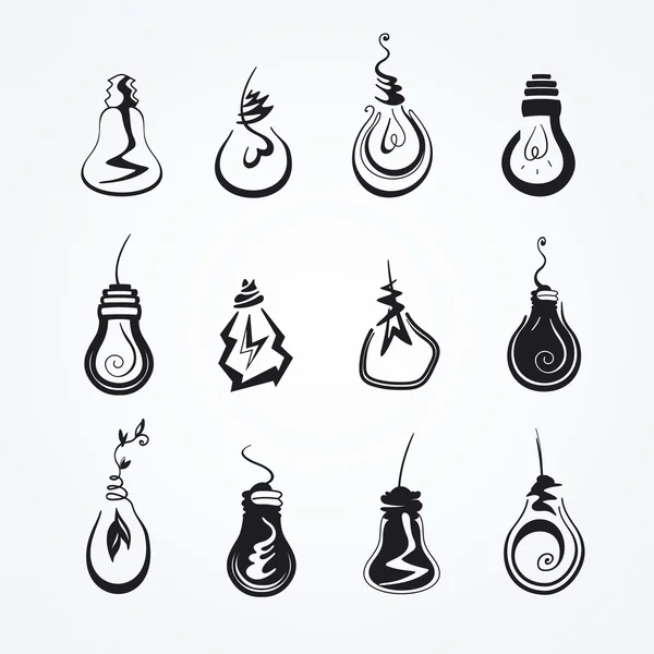 Set of light bulbs — Stock Vector