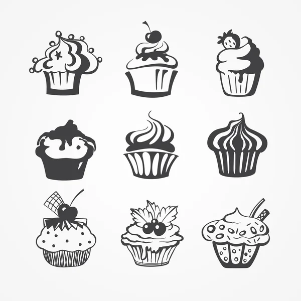 Set of cakes — Stock Vector