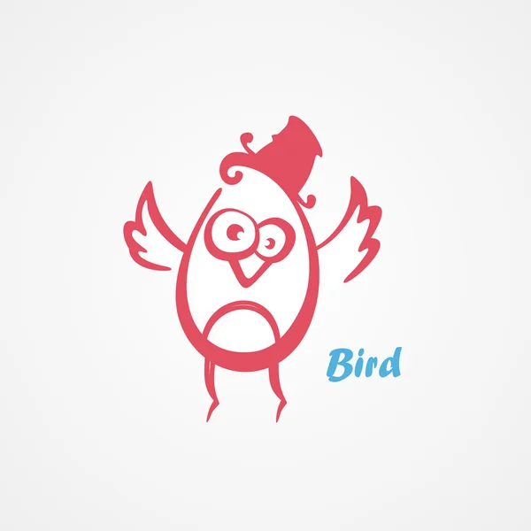 Ilustración vectorial de pájaros divertidos — Vector de stock