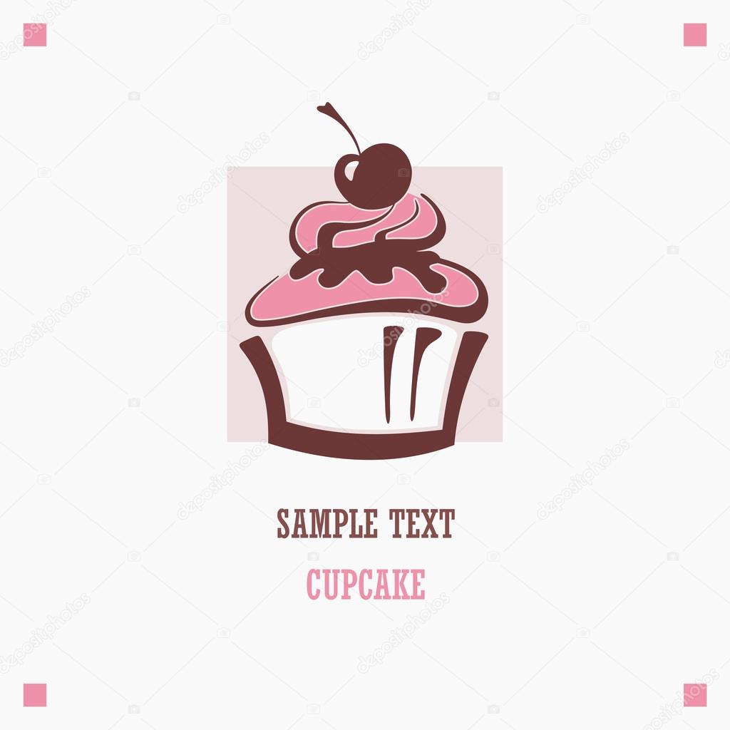 Cupcake with cherry — Stock Vector © nnfotograf #25694927