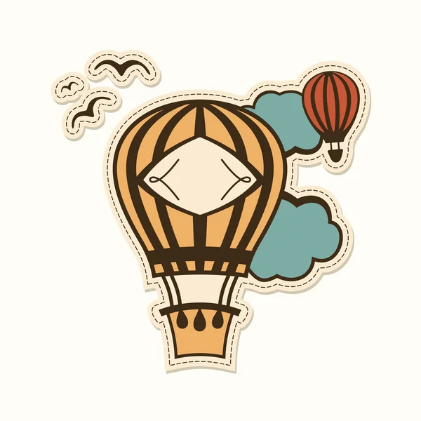 3hot luchtballon in de hemel — Stockvector