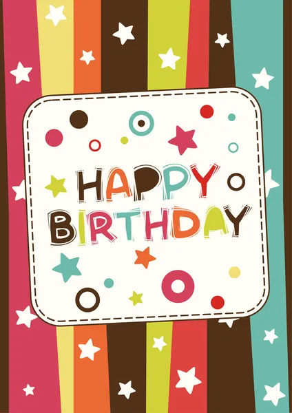 Doğum günü kartı için resim. Vektör
