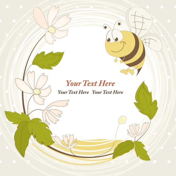 Веселая пчела. векторная иллюстрация — стоковый вектор