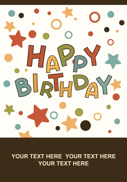 Ilustração de cartão de aniversário feliz. Vetor —  Vetores de Stock