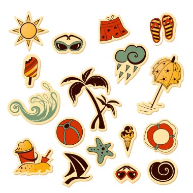 Deniz plaj nesne koleksiyonu