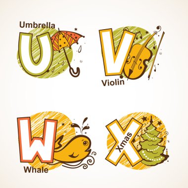 x için ayarladığınız alfabesi