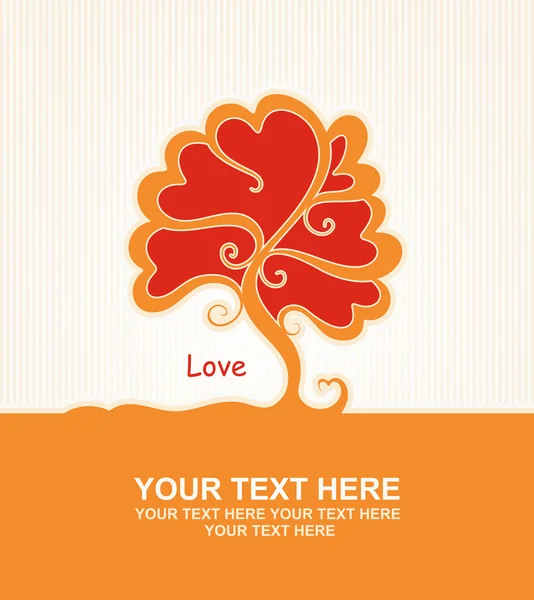 Amour arbre vecteur — Image vectorielle