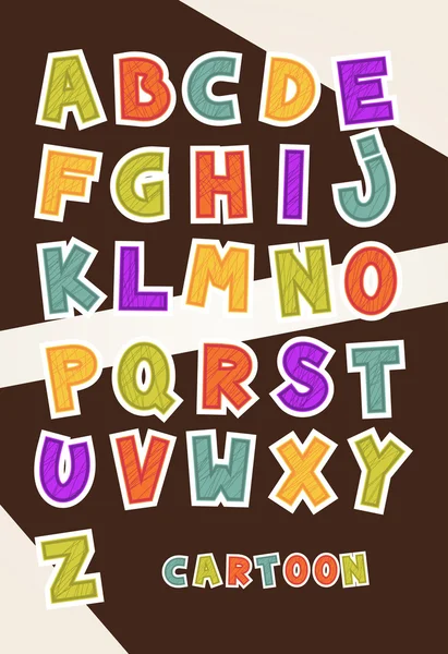 Cartoon alfabetet — Stock vektor