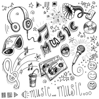 yarım yamalak müzik çizimler