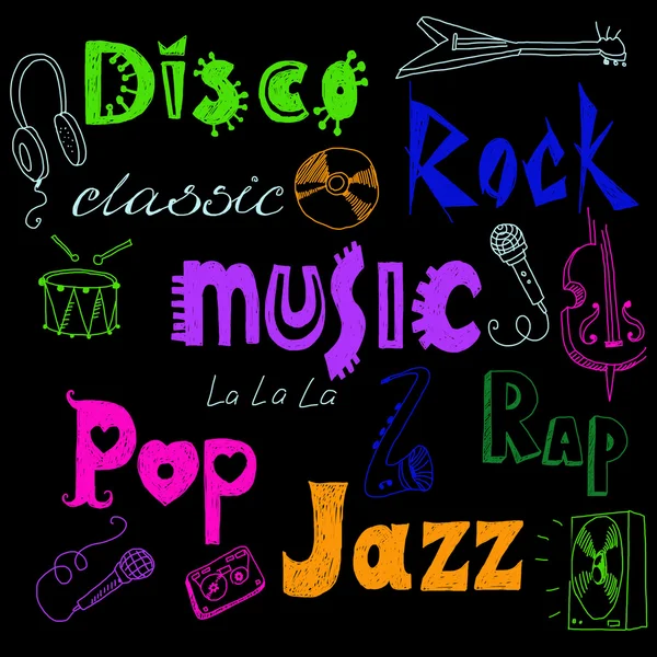 Doodles musicais — Fotografia de Stock