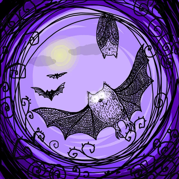 Pipistrello su Halloween — Foto Stock