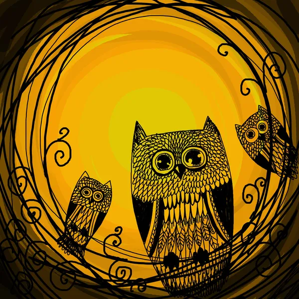 cadılar bayramı illüstrasyon baykuş