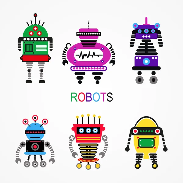 Robotlar kümesi — Stok Vektör