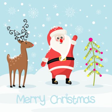 Noel ve Yeni Yıl kartı