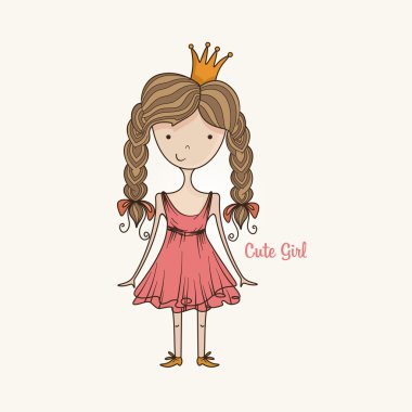 Sweet Little Princess Card clipart