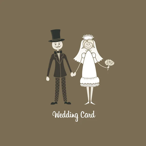 Cartão de casamento — Vetor de Stock