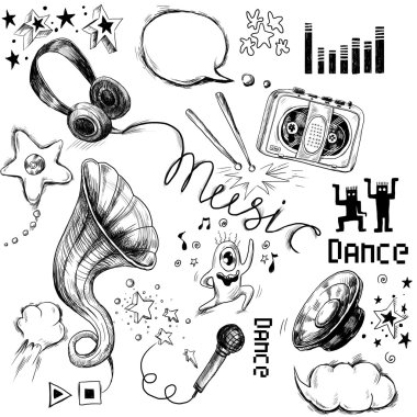 yarım yamalak müzik çizimler