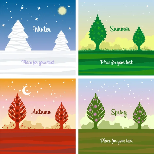 Four Seasons — Stock Vector