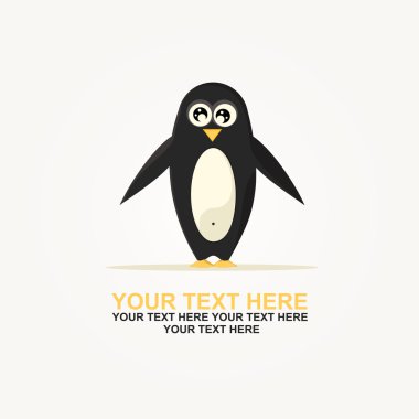 sevimli çizgi penguen