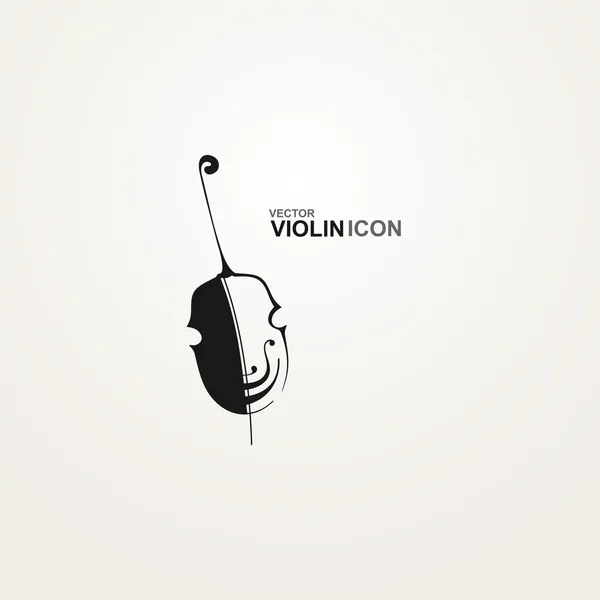 Icono de violín — Vector de stock