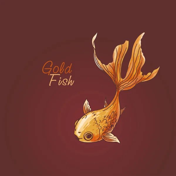 Guld fisk — Stock vektor