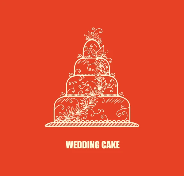 Wedding cake — Stock Vector