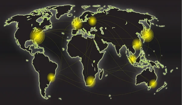 Globální mapa — Stockový vektor