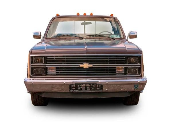 Klasyczny Amerykański Pickup Chevrolet Silverado Odizolowany Białym Tle — Zdjęcie stockowe